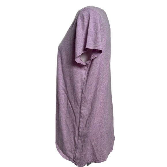 Pure J Jill Top Tee Shirt Womens Small Pink Scoop Neck Elliptical Flutter Sleeve - Picture 3 of 5